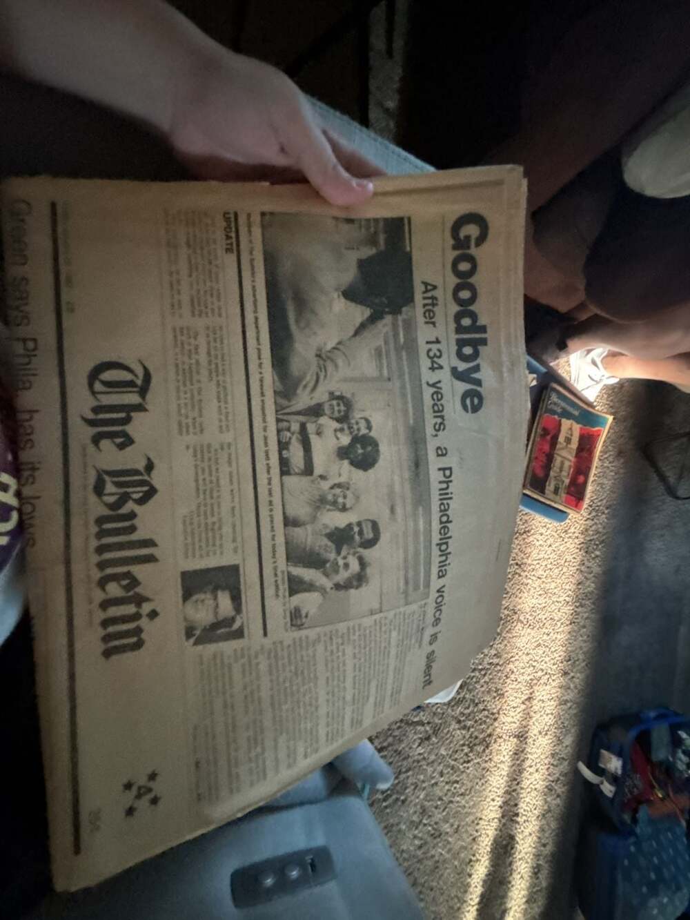 VINTAGE PHILADELPHIA BULLETIN NEWSPAPER FINAL ISSUE JANUARY 29 1982 AFTER 134 YR